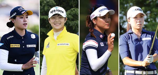 전인지, 박성현, 유소연, 김인경