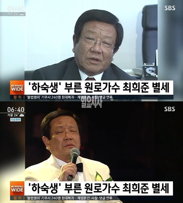 최희준 사망 (사진: SBS)