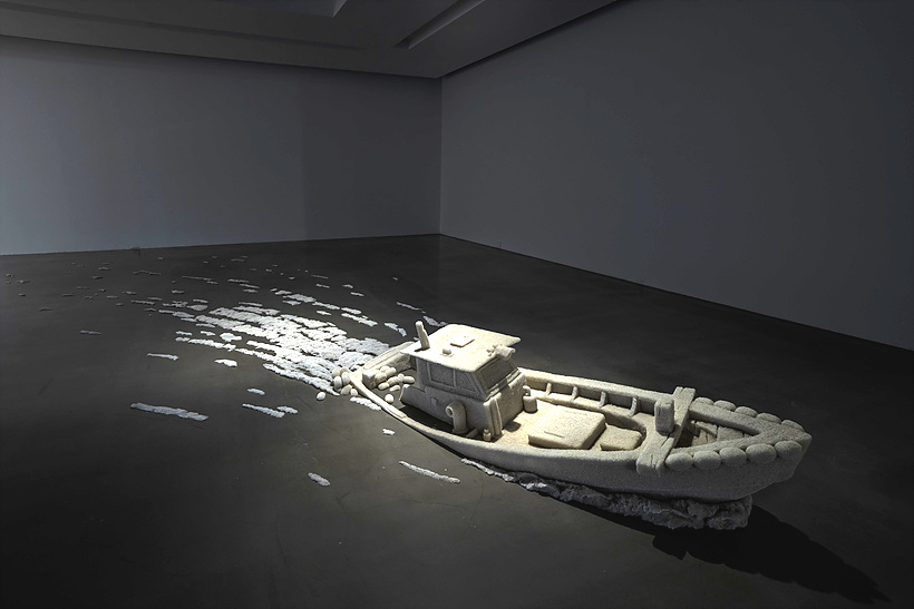 Buoyancy, 2018, Fish tank filter, 40x200x80cm