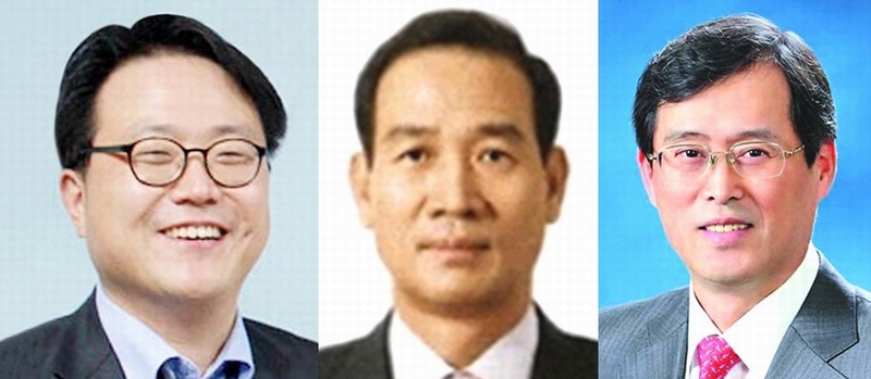 (사진 왼쪽부터)홍일표 청와대 시민사회수석실 선임행정관, 김정민 케이비(KB)부동산신탁 부회장, 정재훈 한국수력원자력 사장