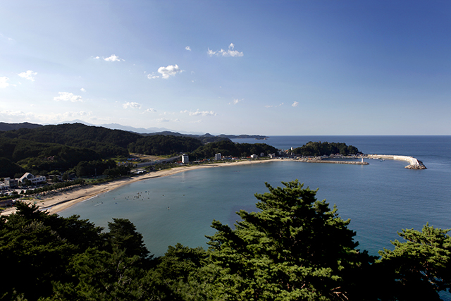 죽도전망대에서 바라본 죽도해수욕장