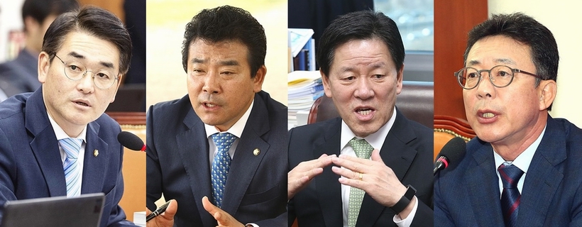 (사진 왼쪽부터)박용진·박정(더불어민주당)·홍철호(자유한국당)·주승용(바른미래당) 의원