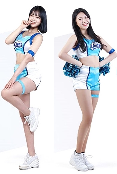 ▲ 치어리더 황다건(사진 왼쪽)과 박현영
