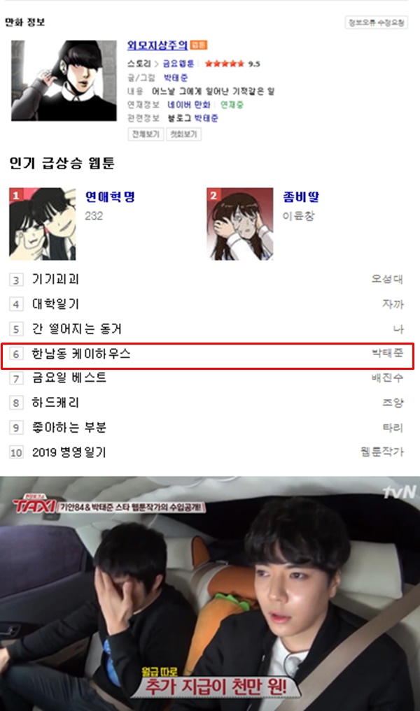 외모지상주의 박태준 (사진: 네이버 캡쳐, tvN '택시') ▲ 외모지상주의 박태준 (사진: 네이버 캡쳐, tvN '택시')