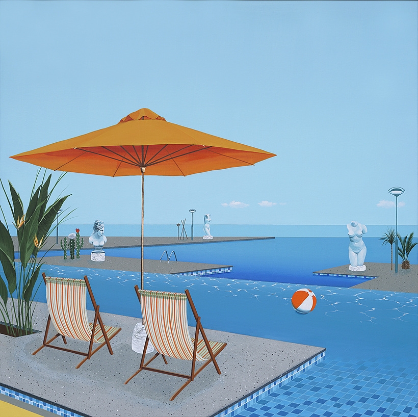황다연 Paradise_7, 90x90cm gouache acrylic on canvas 2019 50S RGB ▲ 황다연 Paradise_7, 90x90cm gouache acrylic on canvas 2019 50S RGB