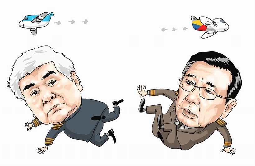 조양호 한진그룹 회장과 박삼구 금호아시아나그룹 회장