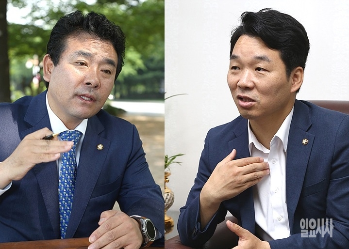 박정(사진 왼쪽)·김병관 더불어민주당 의원 ▲ 박정(사진 왼쪽)·김병관 더불어민주당 의원