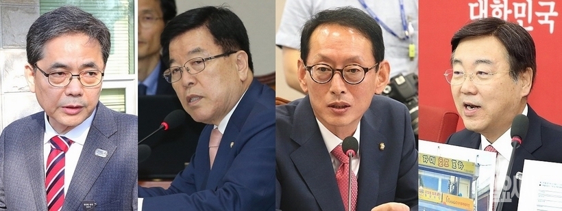 ▲ (사진 왼쪽부터)곽상도·김광림·김도읍·성일종 자유한국당 의원