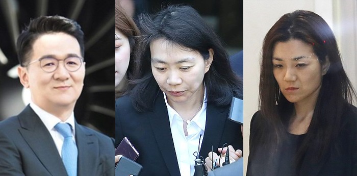 (사진 왼쪽부터)조원태 한진칼 회장, 조현아 전 대한항공 부사장, 조현민 전 대한항공 전무 ▲ (사진 왼쪽부터)조원태 한진칼 회장, 조현아 전 대한항공 부사장, 조현민 전 대한항공 전무