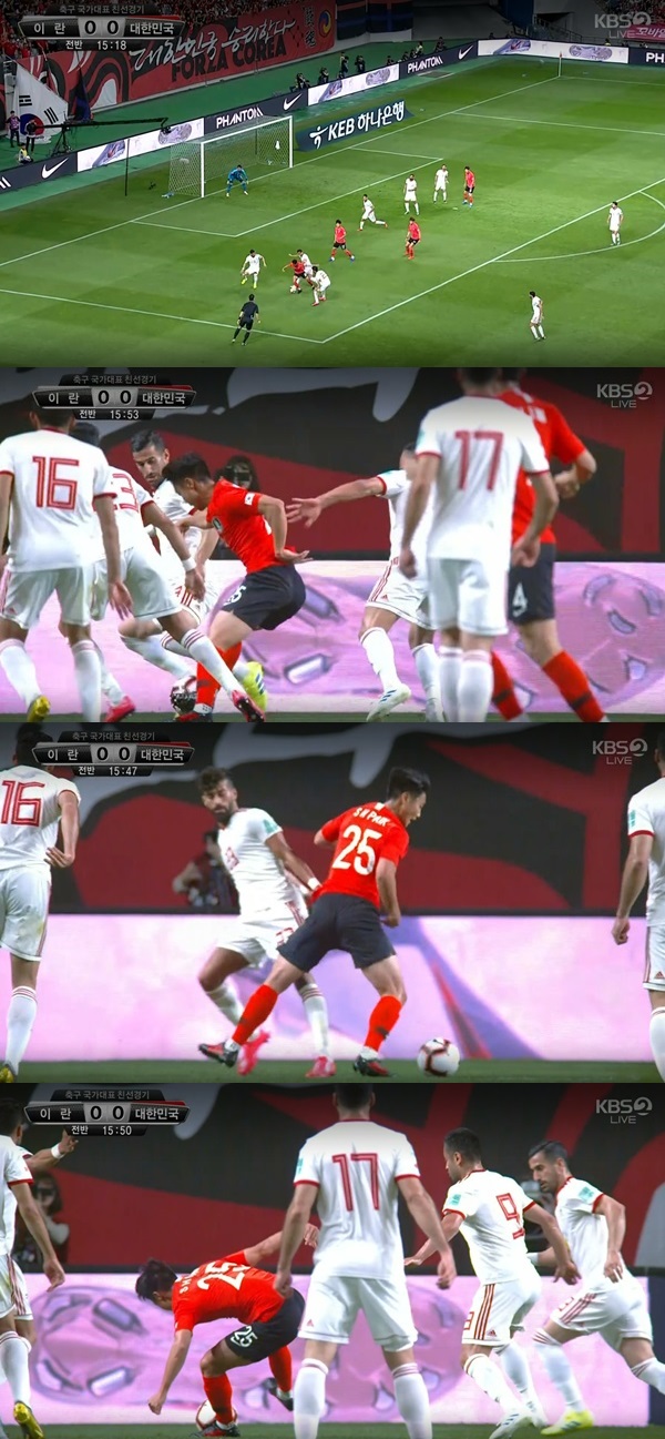 한국 이란 축구 A매치 데뷔 백승호 (사진: KBS 축구 중계) ▲ 한국 이란 축구 A매치 데뷔 백승호 (사진: KBS 축구 중계)