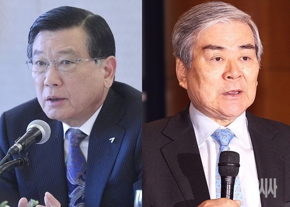 박삼구 전 금호아시아나그룹 회장과 고 조양호 전 한진그룹 회장 ▲ ▲박삼구 전 금호아시아나그룹 회장과 고 조양호 전 한진그룹 회장