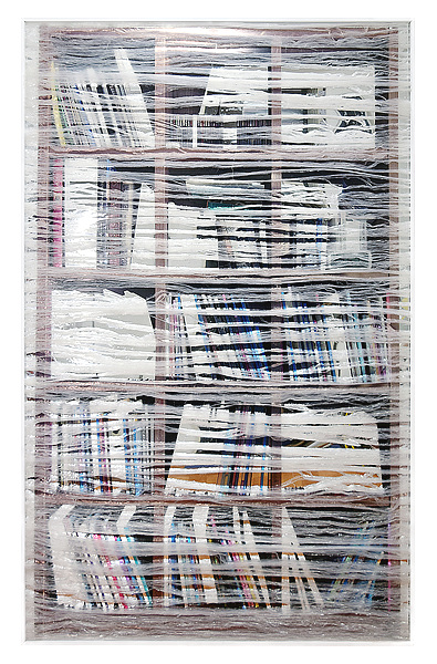 이진영-1_Layer_bookshelf1_2019_170x106cm_아크릴거울, 투명시트지인쇄, 공업용랩 ▲ 이진영-1_Layer_bookshelf1_2019_170x106cm_아크릴거울, 투명시트지인쇄, 공업용랩