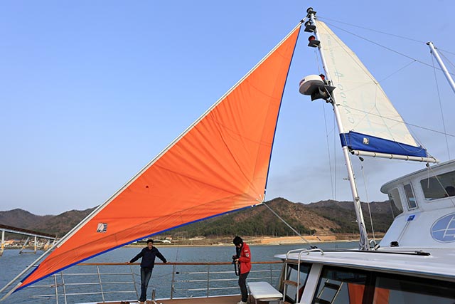 가우도에서 즐기는 요트 투어 ▲ 가우도에서 즐기는 요트 투어