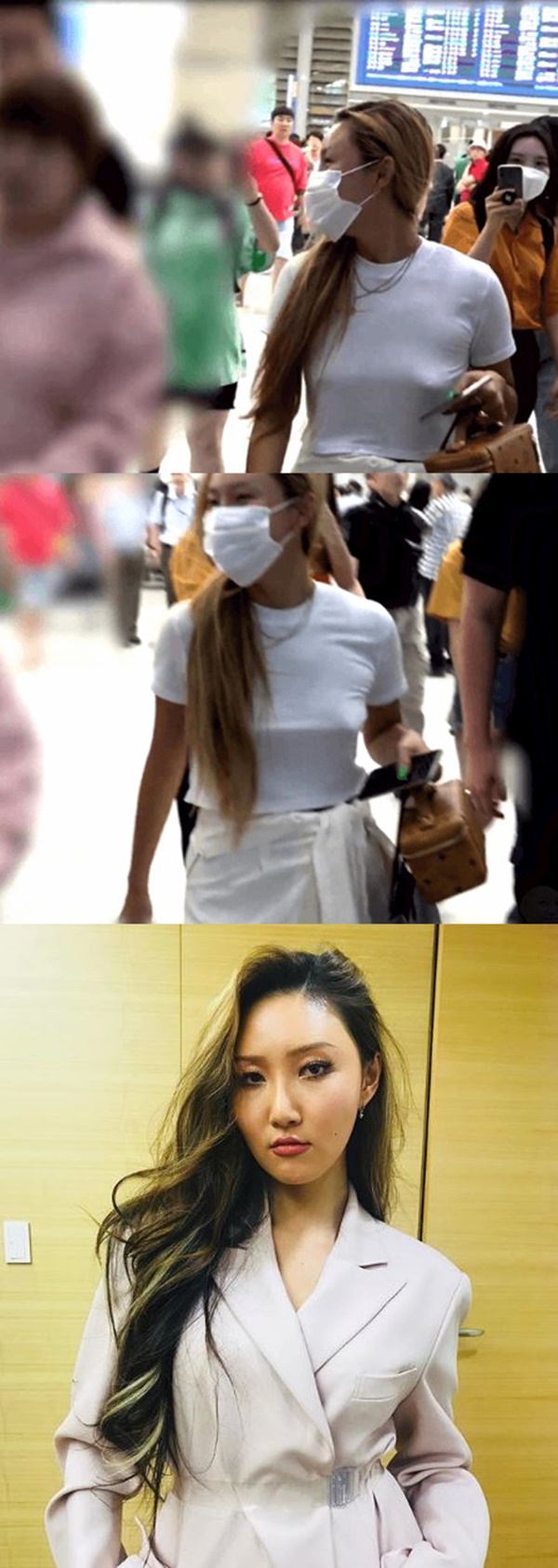 화사 공항 (사진: 온라인 커뮤니티, 마마무 SNS) ▲ 화사 공항 (사진: 온라인 커뮤니티, 마마무 SNS)