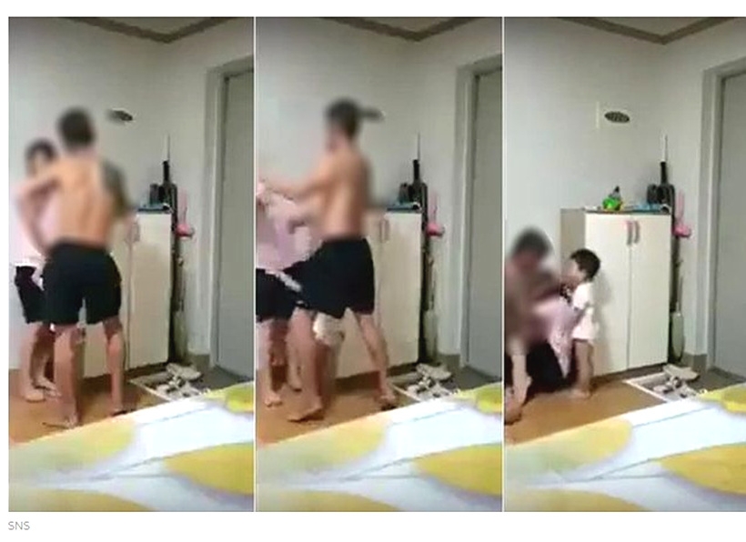 폭행당하는 베트남 이주 여성 ▲ ▲