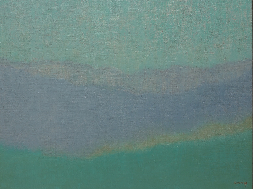 ▲ CHAE, RIMM, 멀리에서 From a Distance, 2019, 목판에 옻칠, 삼베 Ottchil (Korean lacquer), hemp cloth on wood, 122 x 162cm