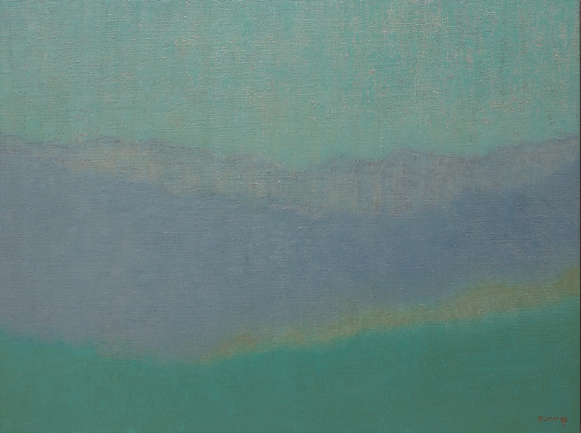 CHAE, RIMM, 멀리에서 From a Distance, 2019, 목판에 옻칠, 삼베 Ottchil (Korean lacquer), hemp cloth on wood, 122 x 162cm ▲ CHAE, RIMM, 멀리에서 From a Distance, 2019, 목판에 옻칠, 삼베 Ottchil (Korean lacquer), hemp cloth on wood, 122 x 162cm