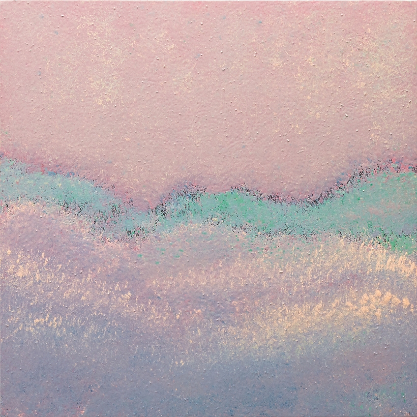 채림 CHAE, RIMM, 멀리에서 From a Distance, 2019, 목판에 옻칠, 삼베 Ottchil(Korean lacquer), hemp cloth on wood, 20 x 20cm ▲ 채림 CHAE, RIMM, 멀리에서 From a Distance, 2019, 목판에 옻칠, 삼베 Ottchil(Korean lacquer), hemp cloth on wood, 20 x 20cm