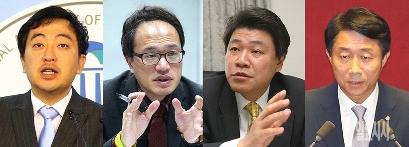 (사진 왼쪽부터)금태섭·박주민(더불어민주당)·장제원(자유한국당)·조정식(더불어민주당) 의원 ▲ (사진 왼쪽부터)금태섭·박주민(더불어민주당)·장제원(자유한국당)·조정식(더불어민주당) 의원