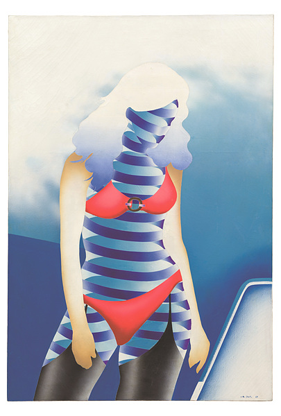 비키니 스타일의 여인, 1968, 캔버스에 유채, 130x89cm, 개인 소장 ▲ 비키니 스타일의 여인, 1968, 캔버스에 유채, 130x89cm, 개인 소장