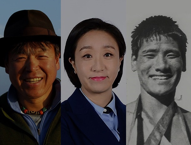 (사진 왼쪽부터)엄홍길(산악), 전이경(쇼트트랙) 선수, 고 조오련(수영) 선수 ▲ (사진 왼쪽부터)엄홍길(산악), 전이경(쇼트트랙) 선수, 고 조오련(수영) 선수