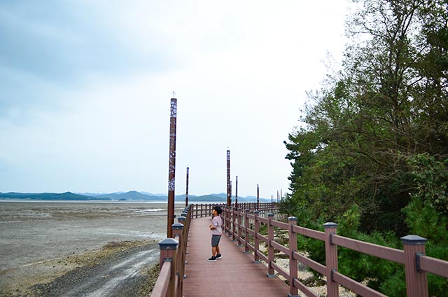 데크로 이어진 웅도 해안 산책로 ▲ 데크로 이어진 웅도 해안 산책로