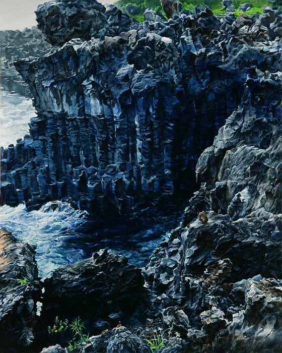 절벽(담배 피우는 남자) 2013 Oil on Canvas 227.3x181.8cm ▲ 절벽(담배피우는 남자) 2013 Oil on Canvas 227.3x181.8cm