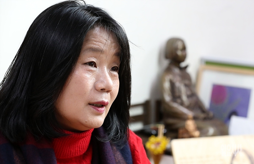 윤미향 위안부 피해자 지원단체 정의기억연대 이사장 ⓒ문병희 기자