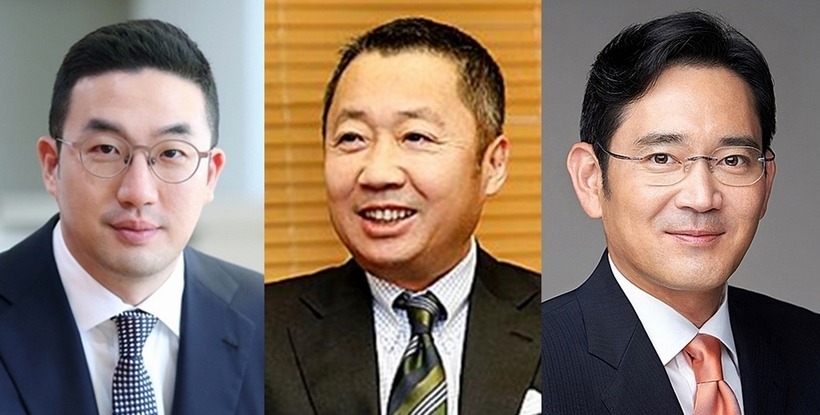 (사진 왼쪽부터)구광모(LG그룹)·박정원(두산그룹) 회장, 이재용 삼성전자 부회장 ▲ (사진 왼쪽부터)구광모(LG그룹)·박정원(두산그룹) 회장, 이재용 삼성전자 부회장