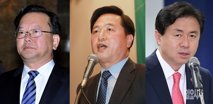 (사진 왼쪽부터)김부겸·김두관·김영춘 더불어민주당 의원 ▲ (사진 왼쪽부터)김부겸·김두관·김영춘 더불어민주당 의원