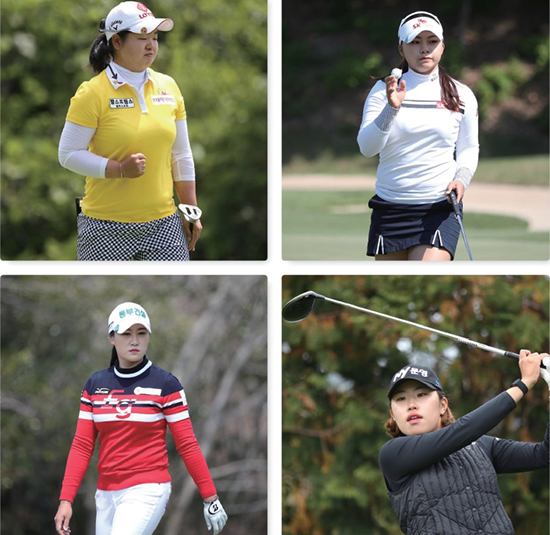 위부터 시계 방향으로 하민송, 김지영2, 지한솔, 이지현2 ▲ 위부터 시계 방향으로 하민송, 김지영2, 지한솔, 이지현2