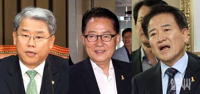 (사진 왼쪽부터)김동철·박지원·정동영 민생당 의원 ▲ (사진 왼쪽부터)김동철(국민의당)·박지원(민생당)·정동영(민생당) 의원