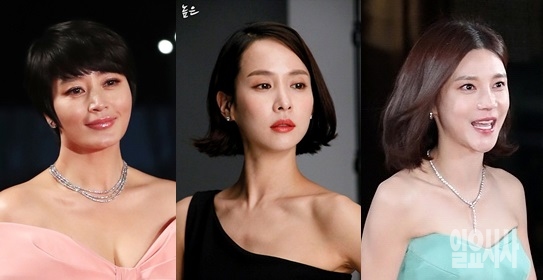 (사진 왼쪽부터)배우 김혜수·조여정·차예련 ⓒ문병희 기자·높은엔터테인먼트 ▲ (사진 왼쪽부터)배우 김혜수·조여정·차예련