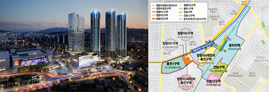 청량리역 롯데캐슬 SKY-L65/청량리역 일대 계획도 ▲ 청량리역 롯데캐슬 SKY-L65/청량리역 일대 계획도