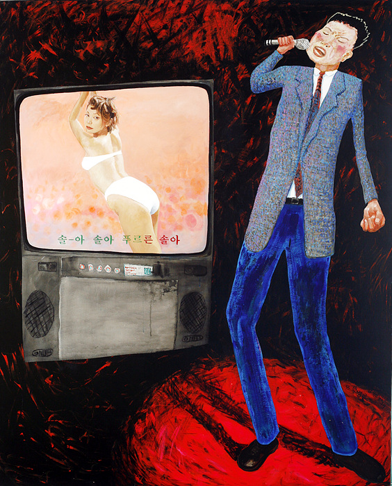 86학번 김대리_Acrylic on canvas, 162×130cm, 1996 ▲ 86학번김대리Acrylic on canvas, 162×130cm, 1996
