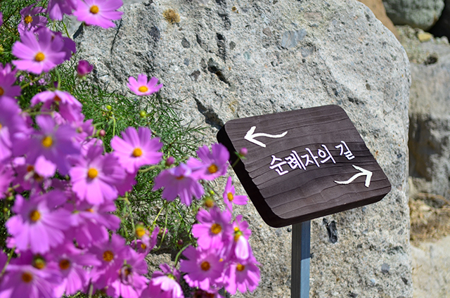 ‘섬티아고’로 다시 태어난 기점·소악도의 순례자의길 표지판 ▲ ‘섬티아고’로 다시 태어난 기점·소악도의 순례자의길 표지판