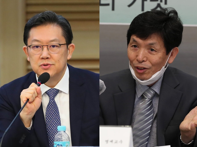 김우찬 경제개혁연대 소장(사진 왼쪽)과 최준선 성균관대 법학전문대학원 명예교수 ▲ 김우찬 경제개혁연대 소장(사진 왼쪽)과 최준선 성균관대 법학전문대학원 명예교수