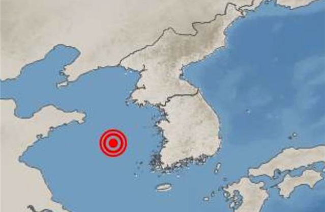 칭다오 해역 지진 ⓒ기상청 ▲ 칭다오 해역 지진 ⓒ기상청