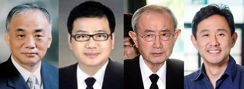 (사진 왼쪽부터)장형진 영풍그룹 고문, 장 고문의 아들 장세준 대표, 최창걸 고려아연 명예회장, 최윤범 고려아연 대표이사 부회장 ▲ (사진 왼쪽부터)장형진 고문, 장세준 대표, 최창걸 명예회장, 최윤범 사장
