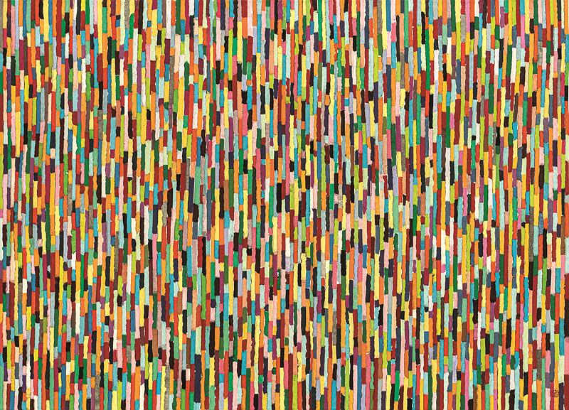 16 Story, 2020, Mixed media on mulberry Hanji paper, 130 x 179cm ▲ 16 Story, 2020, Mixed media on mulberry Hanji paper, 130 x 179cm
