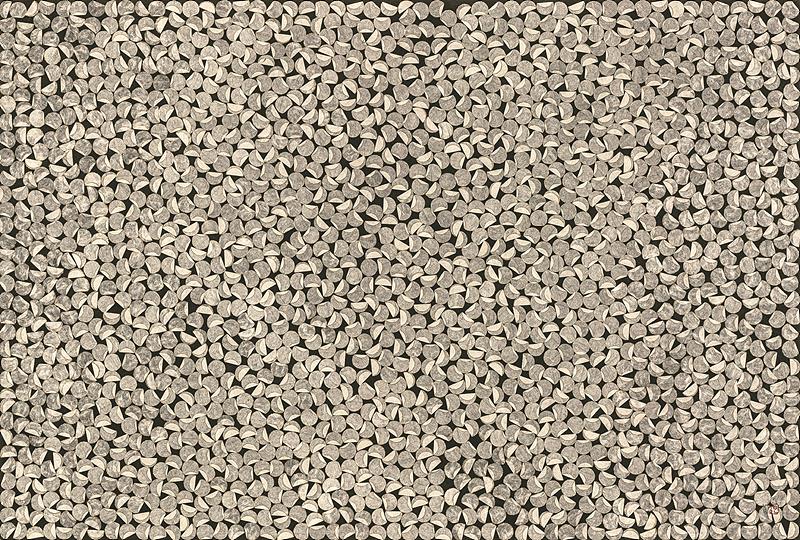 13 Order and Impulse, 2020, Mixed media on mulberry Hanji paper, 75 x 112cm ▲ 13 Order and Impulse, 2020, Mixed media on mulberry Hanji paper, 75 x 112cm