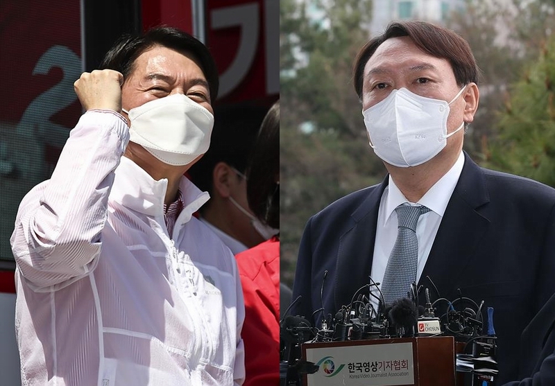 안철수 국민의당 대표와 윤석열 전 검찰총장 ▲ 안철수 전 국민의당 대표와 윤석열 전 검찰총장
