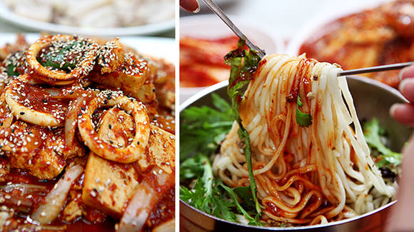 두부두루치기/비빔칼국수